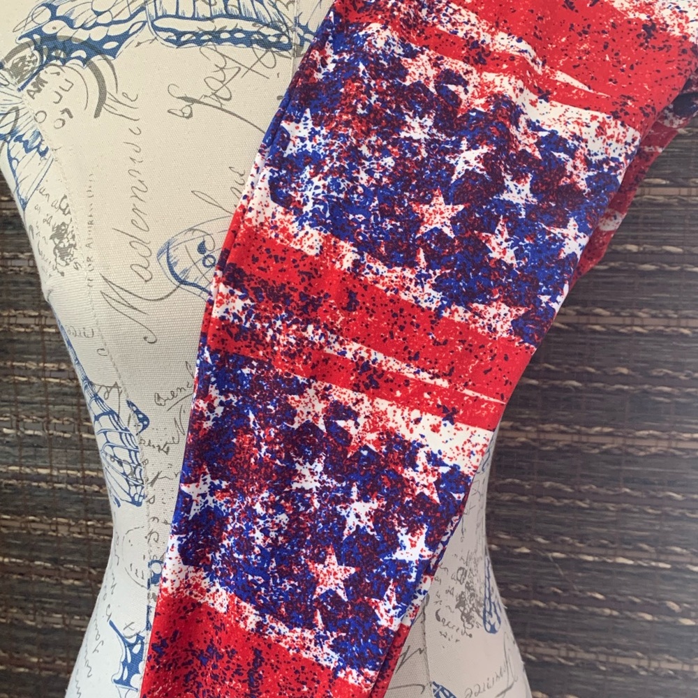 Lularoe American Flag Leggings OS